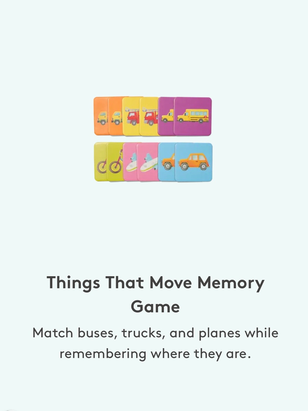 Lovevery Things That Move Memory Game - Multicolor